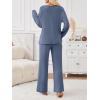 imageLILLUSORY 2 Piece Lounge Sets Matching Fall Outfits Pajamas Casual Travel 2025 Sweatsuits Wide Leg Clothes Fashion TracksuitsBlue