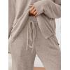 imageLILLUSORY 2 Piece Lounge Sets Matching Fall Outfits Pajamas Casual Travel 2025 Sweatsuits Wide Leg Clothes Fashion TracksuitsKhaki