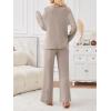 imageLILLUSORY 2 Piece Lounge Sets Matching Fall Outfits Pajamas Casual Travel 2025 Sweatsuits Wide Leg Clothes Fashion TracksuitsKhaki