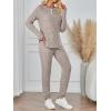 imageLILLUSORY 2 Piece Lounge Sets for Women Fall Lightweight Cute Soft Pajamas Two Piece Comfy Loungewear Travel Matching SetKhaki