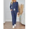 imageLILLUSORY 2 Piece Lounge Sets for Women Fall Lightweight Cute Soft Pajamas Two Piece Comfy Loungewear Travel Matching SetNavy