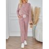imageLILLUSORY 2 Piece Lounge Sets for Women Fall Lightweight Cute Soft Pajamas Two Piece Comfy Loungewear Travel Matching SetPink