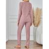 imageLILLUSORY 2 Piece Lounge Sets for Women Fall Lightweight Cute Soft Pajamas Two Piece Comfy Loungewear Travel Matching SetPink
