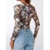 imageLILLUSORY Boat Neck DoubleLayer Lace Long Sleeve Sheer Floral Mesh Going Out Tops Fall Fashion Outfits 2025Floral Fierce