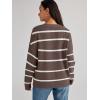 imageLILLUSORY Cardigan Sweaters for Women 2025 Early Fall Fashion Oversized Lightweight Sweater V Neck Knit Work Casual Outfits Clothes Button Tops Shirts BlousesStriped Nutmeg