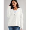 imageLILLUSORY Cardigan Sweaters for Women 2025 Early Fall Fashion Oversized Lightweight Sweater V Neck Knit Work Casual Outfits Clothes Button Tops Shirts BlousesWhite