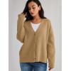 imageLILLUSORY Cardigan Sweaters for Women 2025 Early Fall Fashion Oversized Lightweight Sweater V Neck Knit Work Casual Outfits Clothes Button Tops Shirts BlousesKhaki