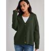 imageLILLUSORY Cardigan Sweaters for Women 2025 Early Fall Fashion Oversized Lightweight Sweater V Neck Knit Work Casual Outfits Clothes Button Tops Shirts BlousesArmy Green