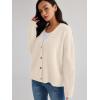 imageLILLUSORY Cardigan Sweaters for Women 2025 Early Fall Fashion Oversized Lightweight Sweater V Neck Knit Work Casual Outfits Clothes Button Tops Shirts BlousesApricot