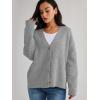 imageLILLUSORY Cardigan Sweaters for Women 2025 Early Fall Fashion Oversized Lightweight Sweater V Neck Knit Work Casual Outfits Clothes Button Tops Shirts BlousesLight Grey