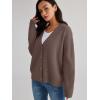 imageLILLUSORY Cardigan Sweaters for Women 2025 Early Fall Fashion Oversized Lightweight Sweater V Neck Knit Work Casual Outfits Clothes Button Tops Shirts BlousesNutmeg