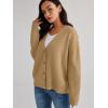 imageLILLUSORY Cardigan Sweaters for Women 2025 Early Fall Fashion Oversized Lightweight Sweater V Neck Knit Work Casual Outfits Clothes Button Tops Shirts BlousesKhaki