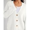 imageLILLUSORY Cardigan Sweaters for Women 2025 Early Fall Fashion Oversized Lightweight Sweater V Neck Knit Work Casual Outfits Clothes Button Tops Shirts BlousesWhite