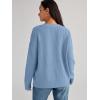 imageLILLUSORY Cardigan Sweaters for Women 2025 Early Fall Fashion Oversized Lightweight Sweater V Neck Knit Work Casual Outfits Clothes Button Tops Shirts BlousesLight Blue