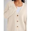 imageLILLUSORY Cardigan Sweaters for Women 2025 Early Fall Fashion Oversized Lightweight Sweater V Neck Knit Work Casual Outfits Clothes Button Tops Shirts BlousesApricot