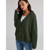imageLILLUSORY Cardigan Sweaters for Women 2025 Early Fall Fashion Oversized Lightweight Sweater V Neck Knit Work Casual Outfits Clothes Button Tops Shirts BlousesArmy Green
