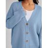 imageLILLUSORY Cardigan Sweaters for Women 2025 Early Fall Fashion Oversized Lightweight Sweater V Neck Knit Work Casual Outfits Clothes Button Tops Shirts BlousesLight Blue