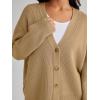 imageLILLUSORY Cardigan Sweaters for Women 2025 Early Fall Fashion Oversized Lightweight Sweater V Neck Knit Work Casual Outfits Clothes Button Tops Shirts BlousesKhaki