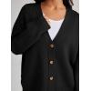 imageLILLUSORY Cardigan Sweaters for Women 2025 Early Fall Fashion Oversized Lightweight Sweater V Neck Knit Work Casual Outfits Clothes Button Tops Shirts BlousesBlack