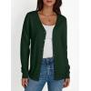 imageLILLUSORY Cardigan Sweaters for Women 2025 Trendy Summer Lightweight Cardigans Spring Sweater Button Down Shirts OutfitsDark Green