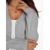 imageLILLUSORY Cardigan Sweaters for Women 2025 Trendy Summer Lightweight Cardigans Spring Sweater Button Down Shirts OutfitsLight Grey