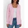 imageLILLUSORY Cardigan Sweaters for Women 2025 Trendy Summer Lightweight Cardigans Spring Sweater Button Down Shirts OutfitsPink