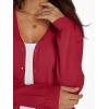 imageLILLUSORY Cardigan Sweaters for Women 2025 Trendy Summer Lightweight Cardigans Spring Sweater Button Down Shirts OutfitsRed