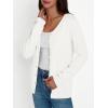 imageLILLUSORY Cardigan Sweaters for Women 2025 Trendy Summer Lightweight Cardigans Spring Sweater Button Down Shirts OutfitsWhite