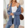 imageLILLUSORY Cardigan Sweaters for Women Lightweight Open Front Cardigans Casual Loose 2025 Fall Sweater with PocketsBlue