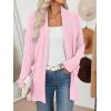 imageLILLUSORY Cardigan Sweaters for Women Lightweight Open Front Cardigans Casual Loose 2025 Fall Sweater with PocketsPink