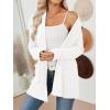 imageLILLUSORY Cardigan Sweaters for Women Lightweight Open Front Cardigans Casual Loose 2025 Fall Sweater with PocketsWhite