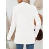imageLILLUSORY Cardigan Sweaters for Women Lightweight Open Front Cardigans Casual Loose 2025 Fall Sweater with PocketsWhite