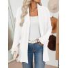 imageLILLUSORY Cardigan Sweaters for Women Lightweight Open Front Cardigans Casual Loose 2025 Fall Sweater with PocketsWhite