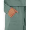 imageLILLUSORY Lounge Sets for Women Two Piece Sweat Short Set Pajama Matching Outfits with Pocket 2025 Fall Fashion ClothesGreen