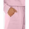imageLILLUSORY Lounge Sets for Women Two Piece Sweat Short Set Pajama Matching Outfits with Pocket 2025 Fall Fashion ClothesPink