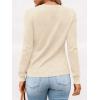 imageLILLUSORY V Neck Lightweight Sweaters for Women 2025 Fall Outfits Long Sleeve Knit Pullover Tops Trendy FashionApricot