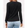imageLILLUSORY V Neck Lightweight Sweaters for Women 2025 Fall Outfits Long Sleeve Knit Pullover Tops Trendy FashionBlack