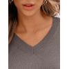 imageLILLUSORY V Neck Lightweight Sweaters for Women 2025 Fall Outfits Long Sleeve Knit Pullover Tops Trendy FashionNutmeg