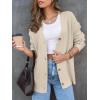 imageLILLUSORY Women Oversized Cardigan Sweater 2025 Fall Outfits Cloth Fashion V Neck Knit Button Front Casual Trendy TopsApricot