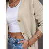 imageLILLUSORY Women Oversized Cardigan Sweater 2025 Fall Outfits Cloth Fashion V Neck Knit Button Front Casual Trendy TopsApricot