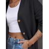 imageLILLUSORY Women Oversized Cardigan Sweater 2025 Fall Outfits Cloth Fashion V Neck Knit Button Front Casual Trendy TopsBlack