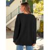 imageLILLUSORY Women Oversized Cardigan Sweater 2025 Fall Outfits Cloth Fashion V Neck Knit Button Front Casual Trendy TopsBlack