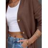 imageLILLUSORY Women Oversized Cardigan Sweater 2025 Fall Outfits Cloth Fashion V Neck Knit Button Front Casual Trendy TopsBrown