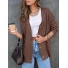 imageLILLUSORY Women Oversized Cardigan Sweater 2025 Fall Outfits Cloth Fashion V Neck Knit Button Front Casual Trendy TopsBrown