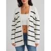 imageLILLUSORY Women Oversized Cardigan Sweater 2025 Fall Outfits Cloth Fashion V Neck Knit Button Front Casual Trendy TopsS White