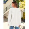 imageLILLUSORY Women Oversized Cardigan Sweater 2025 Fall Outfits Cloth Fashion V Neck Knit Button Front Casual Trendy TopsWhite