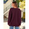imageLILLUSORY Women Oversized Cardigan Sweater 2025 Fall Outfits Cloth Fashion V Neck Knit Button Front Casual Trendy TopsWine Red
