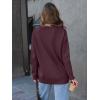 imageLILLUSORY Women Oversized Cardigan Sweater 2025 Fall Outfits Cloth Fashion V Neck Knit Button Front Casual Trendy TopsWine Red