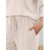 imageLILLUSORY Womens 2 Piece Lounge Sets Pajamas Matching Outfits 2025 34 Sleeve Fall Clothes Vacation Comfy Casual SweatsuitsApricot
