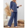 imageLILLUSORY Womens 2 Piece Lounge Sets Pajamas Matching Outfits 2025 34 Sleeve Fall Clothes Vacation Comfy Casual SweatsuitsDarkblue